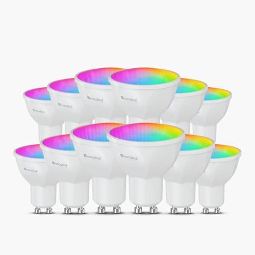Nanoleaf Matter Essentials 12 Lampadine LED GU10 RGBW Smart e Dimmerabile - Luci Led 16M Colori, Matter over Thread, Bluetooth, Funziona con Google Apple, Sincronia Musica e Monitor, Casa e Gaming