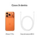 Apple iPhone 17 Pro 512 GB: display 6,3", ProMotion fino a 120Hz, chip A19 Pro, autonomia senza precedenti, sistema di fotocamere Pro Fusion con fotocamera frontale Center Stage; Arancione cosmico - 6