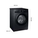 Samsung WW10FG5U34ABEG Waschmaschine, 10 kg, EEK: A, AI Energy Mode, AI Ecobubble, SuperSpeed 39 Min., Mikroplastikprogramm, WiFi, Schwarz - 2