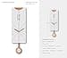 FGnano Elegant Modern Rectangular-Shaped Pendulum Wall Clock, White Gray and Light Brown, MDF, Sized in 5.7"x18.3"x1.8", with White Gift Box - 2