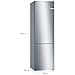 Bosch - Frigorífico Combinado, Libre Instalación, Serie 4, 60 cm de ancho, Total NoFrost, acero antihuellas, KGN36VIED - 2