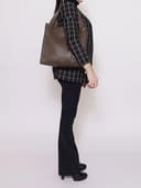 Gave Lux Borsa a Spalla in Vera Pelle Dollaro Donna Marrone Scuro Made in Italy Design Artigianale - 7