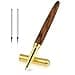 Andibro Vintage Wooden Ballpoint Pen, Luxury Handmade Ballpoint Pen with 0.5 mm Fine Tip and 2 Ink Refills Unusual Rollerball Pen Wooden Rollerball Pen Set for Journaling Office (A) - 1