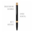 Freudestifterei Personalisierter Metall Bambus Kugelschreiber mit Gravur in Geschenk-Box | Kuli Stift | Kollegen Geburtstag Weihnachten Männer Frauen | blauschreibend - 2