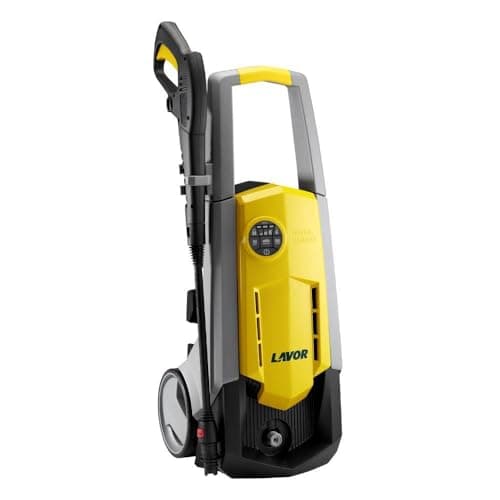 Lavor Hidrolimpiadora de Alta Presión Digital 160 WPS de Agua fría, presión 160bar, caudal 480L/h, Motor de 2300W, con Panel de Control, 3 Niveles de presión, Limpiador de Patios y Cepillo rotativo