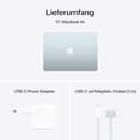 Apple MacBook Air (13", Apple M4 Chip mit 10‑Core CPU und 8‑Core GPU, 16GB Gemeinsamer Arbeitsspeicher, 256 GB) - Himmelblau - 6