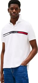 Tommy Hilfiger Uomo Maglietta Polo Maniche Chest Insert Regular Fit, Bianco (White), XXL - 1
