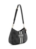 GUESS Noelle II Top Zip Shoulder Bag, Borsa a Tracolla Donna, Logo Carbone, Taglia Unica - 5