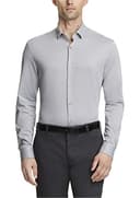 Calvin Klein Camicia da uomo Extreme Slim Fit Stain Shield, Grigio chiaro, S - 2