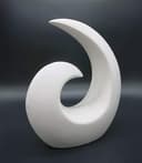 FeinKnick Elegante Escultura de cerámica - decoración Moderna en Blanco - Espiral Decorativa de 20 cm de Altura - también Adecuada para Regalo - 4