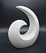 FeinKnick Elegante Escultura de cerámica - decoración Moderna en Blanco - Espiral Decorativa de 20 cm de Altura - también Adecuada para Regalo - 4