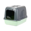 Ferplast Katzenklo, Katzentoilette mit Deckel, 2 geruchshemmende Aktivkohlefilter, abgedunkelte Schwingtür, 36 x 47 x h 35 cm, Clear CAT 10 Haustiertoilette - 8