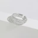 Meissa Anello Regolabile Donna Anello Argento 925 Anelli Oro pollice Impilabile Anelli fascia moda Gioielli d'autunno Regalo Donna Compleanno con Confezione, Argento - 6