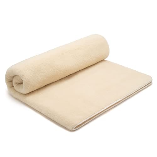 Best Wool Coperta Lana Merinos 180x200 cm - coperta Morbida in 100% lana di Pecora Merino - Coperta Grande e Soffice - Peso 1000 g/m2 - Materiale Traspirante