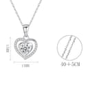 HinDaLi Collana Argento 925 Cuore Zirconia Cubica - Gioiello Elegante per Ragazze e Bambine - 2