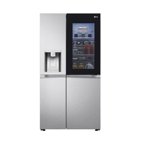 LG GSXE90MBDD Side by Side Kühlschrank mit InstaView Craft Ice | Door in Door | Crushed Ice -und Wasserspender EEK: Klasse D | 628 Liter Kapazität | Festwasseranschluss | Total No Frost