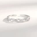 Epoch World Anello en Argent 925 avec Zircone Cubique Anello Argento 925 Donna Regaolabile Anelli Aperto Idéale pour Fiançailles, Mariage et Anniversaire Gioielli - 2