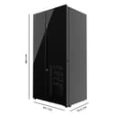 Cecotec Frigorífico 3 puertas Bolero CoolMarket TDW 548 Black Glass E, Clase E, 548 L, Diseño T Door, Compresor Inverter Plus, Total No Frost, Metal Cooling, Multi AirFlow, Fast Cooling & Freezing - 3