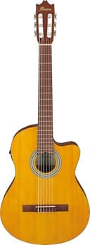 Ibanez GA3ECE-OAM Open Pore Amber Classical Acoustic-Electric Guitar – Cutaway Classical Body, Spruce Top, Meranti Back & Sides, Nandu Fretboard, AEQ-2T Preamp & Built-in Tuner - 1