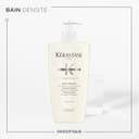 Kérastase Densifique Femme, Champú Densificante, Aumenta el Volumen, Corporiza y Revitaliza la Fibra, Enriquecido con Ácido hialurónico y Glucopéptidos, Cabello Fino y Debilitado, Bain Densité, 500 ml - 2