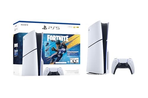 Sony PS5 (PlayStation 5) Slim Console, 1TB SSD, Disc Edition - Bundle Fortnite Flowering Chaos