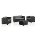 SP Berner Shaf - EVO Confort | Set Muebles de Salon Exterior - Conjunto Muebles Jardin Exterior 4 Plazas | Fabricado en España con Materiales Reciclados - Color Grafito - 1