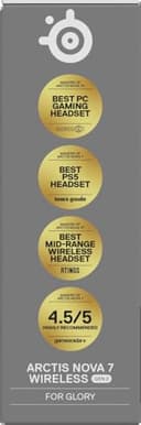 SteelSeries Arctis Nova 7 Wireless Gen 2 - cuffie da gioco - Controllo app in tempo reale - Oltre 50 h - Driver magnetici al neodimio - Mixabile 2,4 GHz/Bluetooth - PC, PS5, PS4, Switch 1/2, Mobile - 20