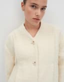 someday Damen Jacke | NISABEL Regular verkürzter Blouson aus Bouclé Soft Cream, 36 - 7
