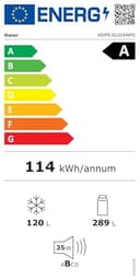 Haier Kühl-Gefrierkombination 2D 60 SERIES 3 HDPR3620ANPD I 2,05 m, No Frost I Energieeffizienzklasse A I Kühlschrank mit Gefrierfach freistehend, Fassungsvermögen 409L I Fresh 0°-Fach - 18