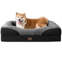 EHEYCIGA XL Dog Bed Memory Foam, Extra Large Orthopedic Dog Beds Sofa with Sides and Waterproof Liner, Pet Couch with Washable Removable Cover and Non-Slip Bottom, 104x68x19cm, Charcoal - 1
