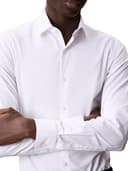 Calvin Klein Camisas de Vestir Delgadas ESNTL Poplin Nos STR SLD para Hombre, Color Blanco (Blanco), L - 4