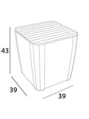 Keter, Conjunto de terraza o balcón Iowa con Mesa Luzon y Cojines incluidos, Color Grafito - 9