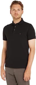 Tommy Hilfiger Herren Poloshirt Kurzarm 1985 Slim Fit, Schwarz (Black), XL - 1