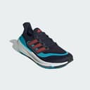 Adidas Ultraboost Light W, Scarpe da Ginnastica da Donna, Inchiostro/Rosso Brillante/Ciano Lucido, 9 US - 7
