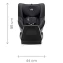 BRITAX RÖMER Seggiolino Auto DUALFIX PLUS Girevole a 360°, con Inserto Neonato e Sistema di Fissagio ISOFIX, Bambini da 40-105 cm (i-Size), dalla Nascita fino ai 4 anni, Space Black - 3
