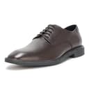HUGO Men's Brushed Leather Derby Dress Shoe Oxford, Dark Hazelnut, 7 UK - 1