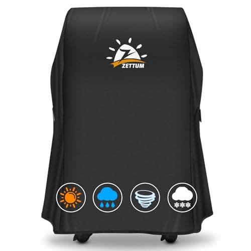 Zettum Funda para Barbacoa de 76 cm – 7105 para Parrilla de Gas Weber Spirit 210, Resistente e Impermeable, Cubierta para Parrilla Weber Spirit E-210 con bandejas Laterales Plegables (76x66x109cm)