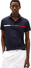 Tommy Hilfiger Herren Poloshirt Kurzarm Chest Insert Regular Fit, Blau (Desert Sky), L - 1