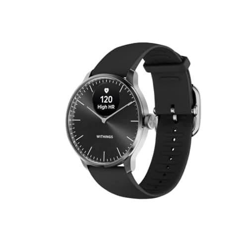 Withings ScanWatch Light - Smartwatch ibrido, monitoraggio cardiaco 24/7, monitoraggio attività, monitoraggio ciclo e sonno, GPS connesso, durata batteria 30 giorni, compatibile Android e Apple