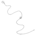 OROVI bracciale donna Oro 14Kt vero, con un Diamante - Oro Bianco - Gioielli donna - Gioiello Ipoallergenico - Fatto a Mano - 2