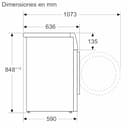 Bosch - Lavadora Libre Instalación, 10 kg, 1600 RPM, Serie 6, Función Pausa + Carga, Blanco, WGG256Z0ES - 10