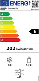 Severin - Frigorifero combinato a libera installazione RKG 8923 finitura crema da 55 cm, 244 litri - 7