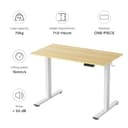 FLEXISPOT EN1 MAX 120x80cm Escritorio Elevable Eléctrico con Tablero Entero Mesa de Elevable, Standing Desk, Mesa Elevable Escritorio con 2 Ganchos y 4 Funciones de Memoria - 5