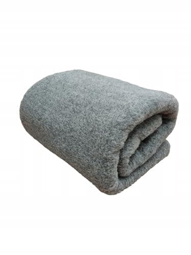 Wool & Home Merino Wool Blanket 140 x 200 cm - Cuddly Blanket Made of 100% Merino Wool, Plain Grey - Weight 500 g/m² - Breathable and Durable