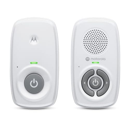Motorola Nursery AM21/MBP21 Baby Monitor Audio - Digital Baby Monitor with DECT Technology for Audio Monitoring - 300 Metre Range - High Sensitivity Microphone, 1 Piece (Pack of 1) - White