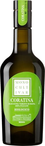 Monini Monocultivar Coratina, Olio Extra Vergine di Oliva Italiano, Gusto Vegetale, Olio EVO Intenso, Fruttato Intenso, 500 ml