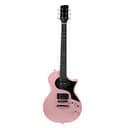 Electric Guitar Beginner Guitar 40.2 Inch Solid Poplar Body Maple Neck Laurel Fingerboard HH Pickups Les Paul Style with Gig Bag Tuner (Color Options) (Pink) - 7
