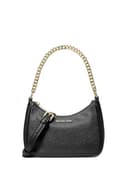 Michael Kors Jet Set Travel Small Pebbled Leather Convertible Crossbody Bag Black - 1