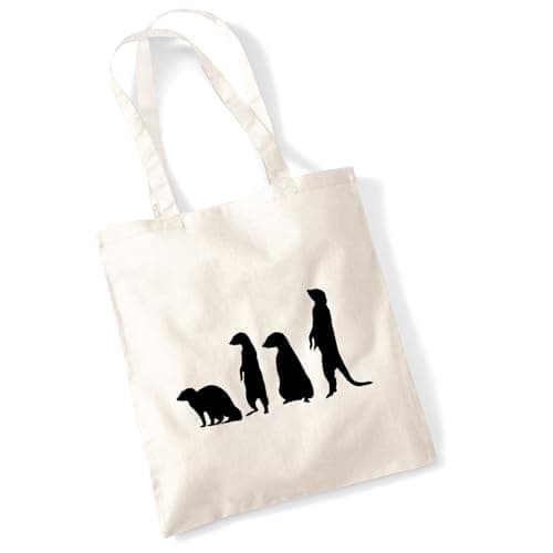 huuraa borsa per il trasporto Suricata Borsa regalo in tessuto naturale 10 litri cotone Suricata accessorio