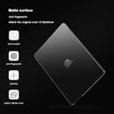 eleger Funda Matte Crystal Compatible con MacBook Pro 16 Pulgadas M4 M3 M2 M1 Pro/MAX [Color Compatible con Mac] 2024 2023 2021, Carcasa rígida Ultrafina para Mac Pro 16,2", Negro Transparente - 5
